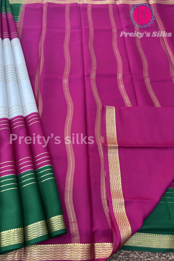 Pure Mysore Crepe Silk Saree-PF10451