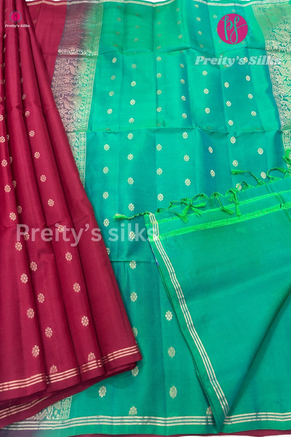 Half Pure Kanchipuram Soft Silk Saree