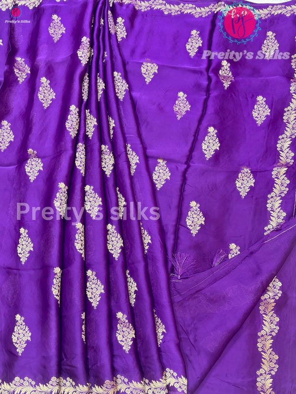 Satin Crepe Silk saree