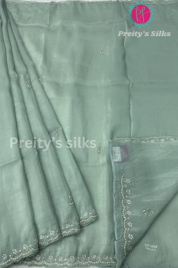 Organza Silk Saree-PF09635