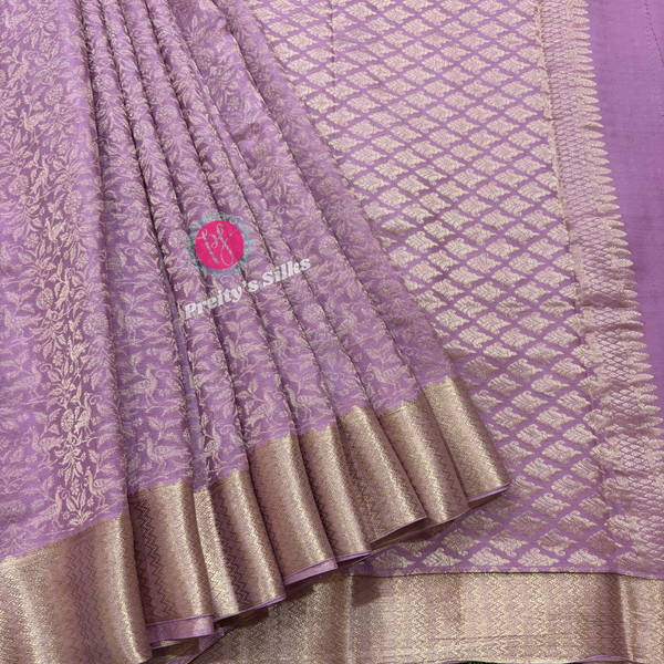 Pure Kaddi Banarasi Crepe Silk Saree