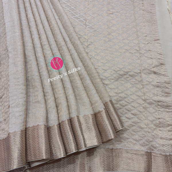 Pure Kaddi Banarasi Crepe Silk Saree