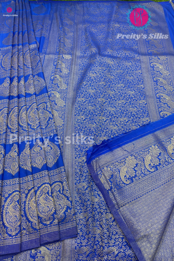 Semi Mysore Crepe Silk Saree- Brocade Design