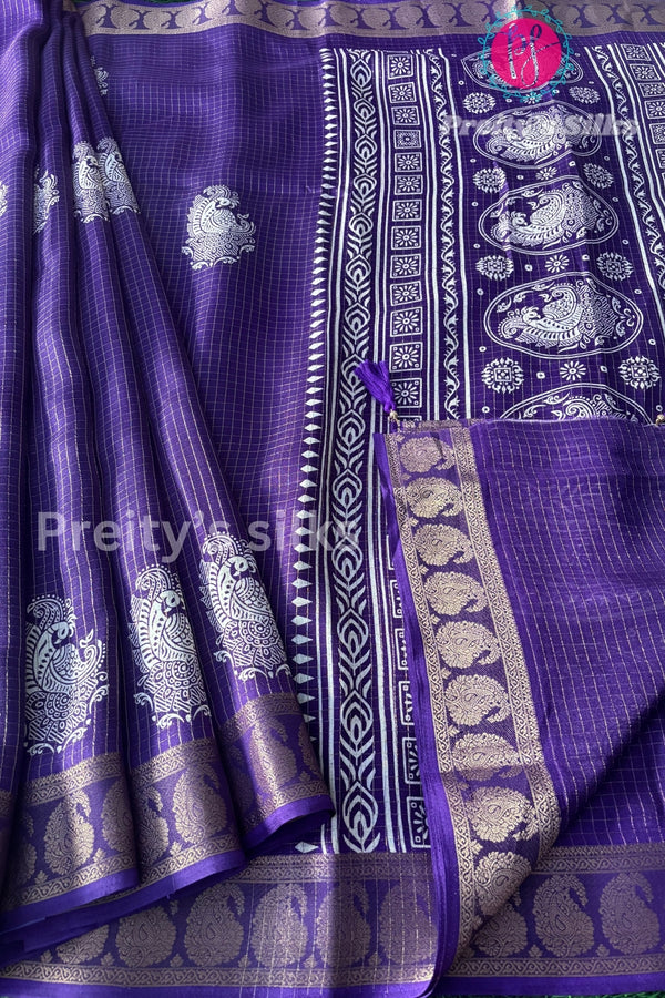 Semi Georgette Silk Saree