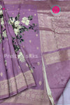 Floral Print Tussar Crepe Silk Saree