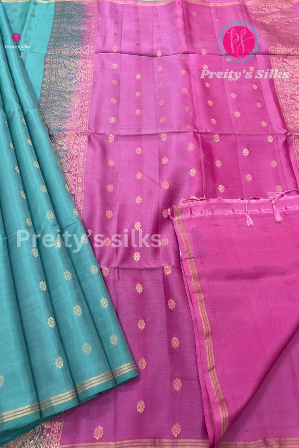 Half Pure Kanchipuram Soft Silk Saree