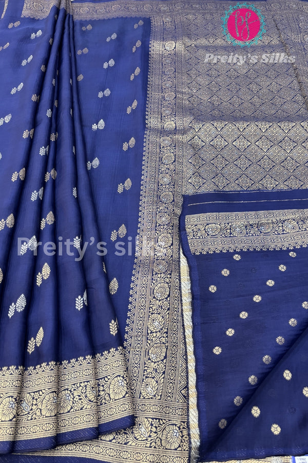 Semi Banarasi Crepe Silk Saree-PF79718
