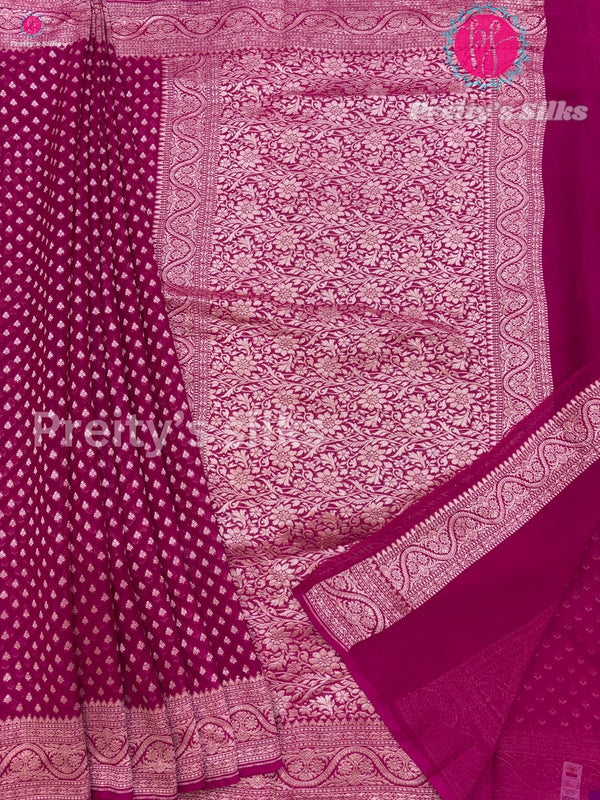 Pure Khaddi Banarasi Georgette Silk Saree