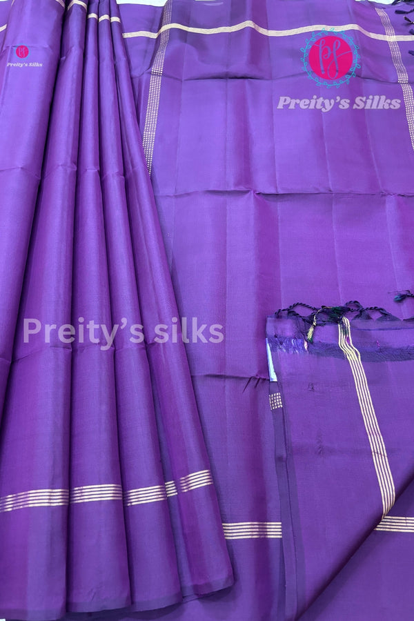 Half Pure Kanchipuram Soft silk Saree