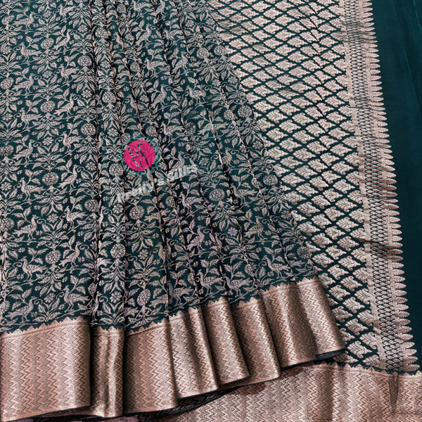 Pure Kaddi Banarasi Crepe Silk Saree