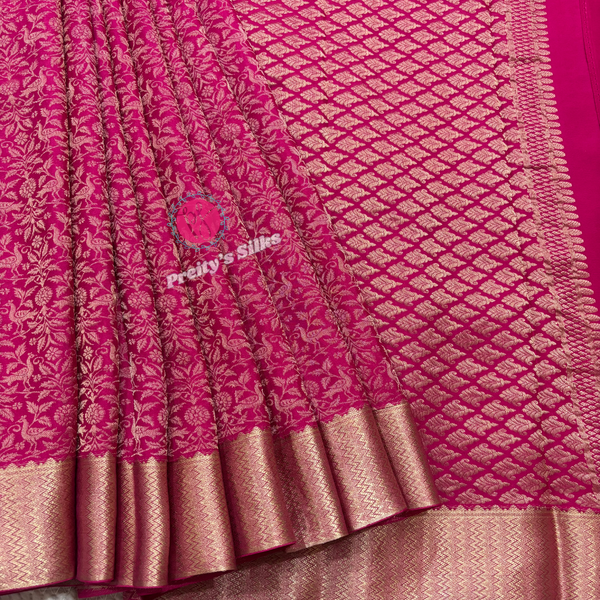 Pure Kaddi Banarasi Crepe Silk Saree