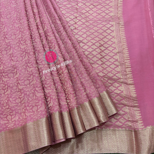 Pure Kaddi Banarasi Crepe Silk Saree