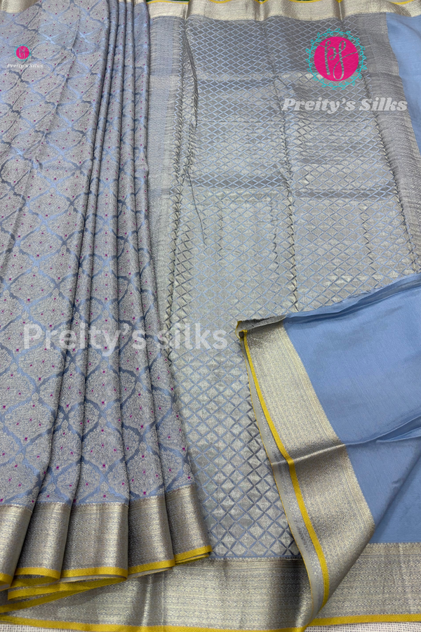 Pure Kaddi Banarasi Crepe Silk