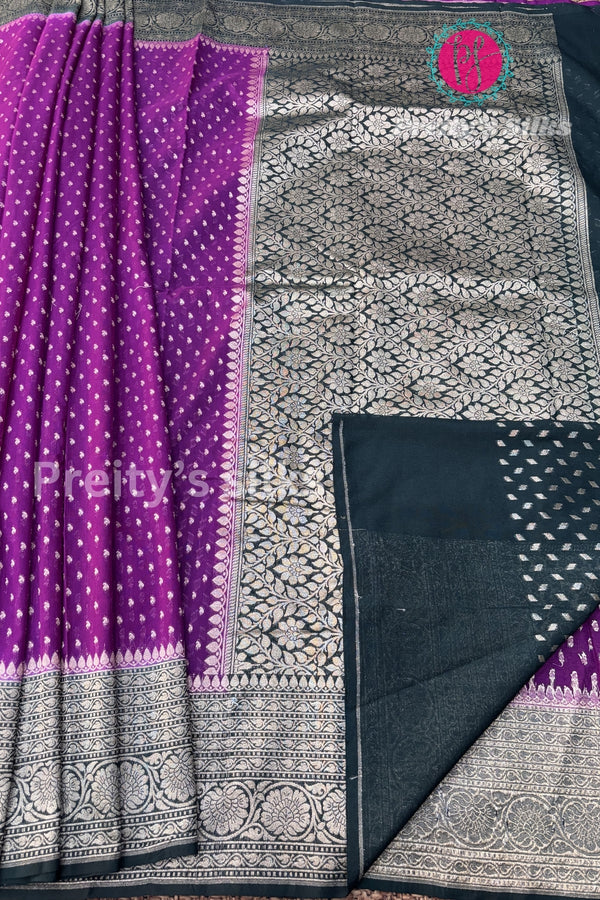 SEMI TUSSAR GEORGETTE SILK SAREE-PF44278