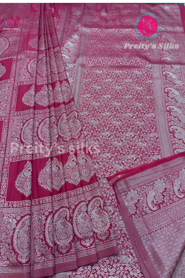 Semi Mysore Crepe Silk Saree- Brocade Design