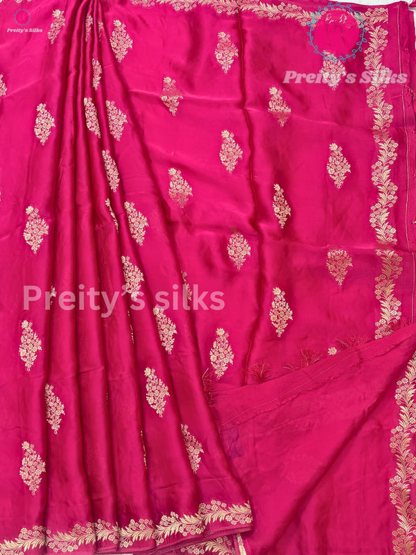 Satin Crepe Silk saree