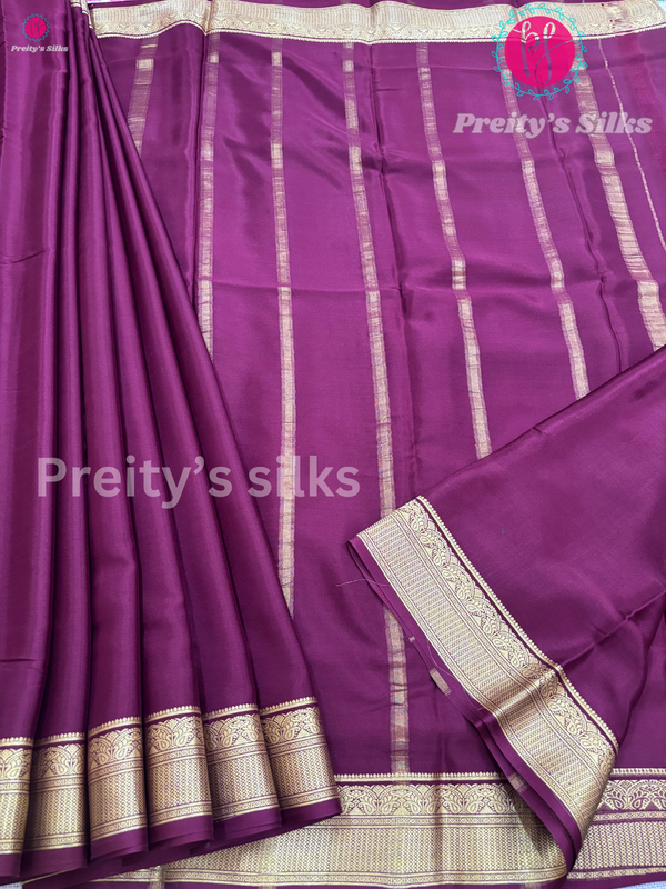 Pure Mysore Crepe Silk Saree