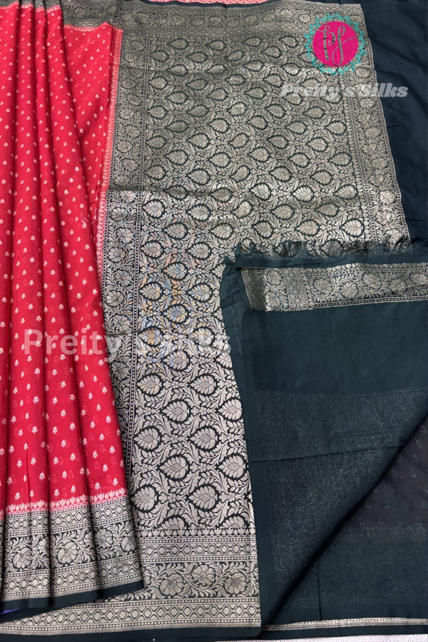 SEMI TUSSAR GEORGETTE SILK SAREE-PF37669