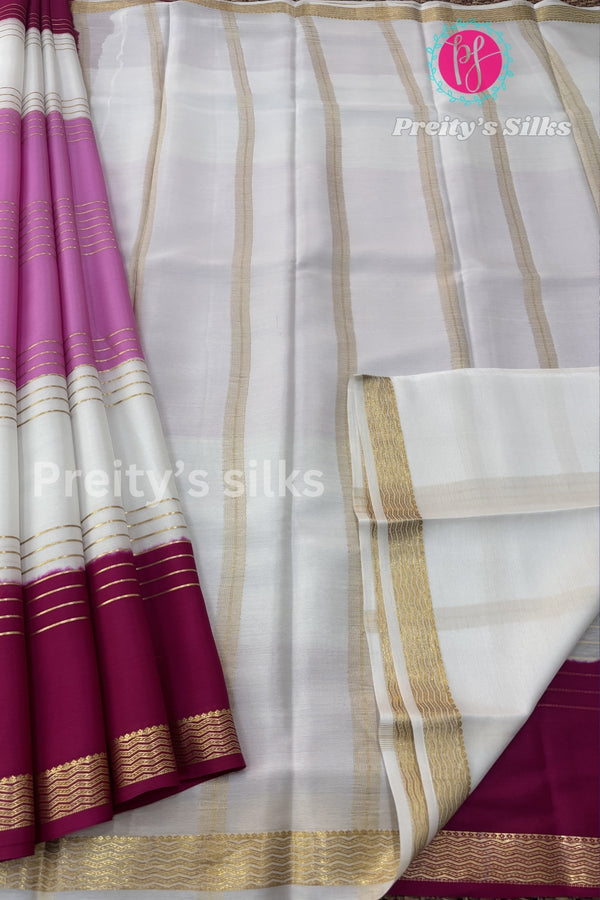Pure Mysore Crepe Silk Saree-PF10451