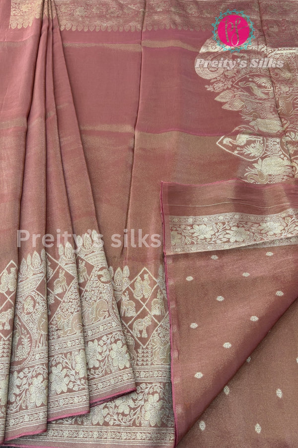 Semi Tissue Crepe Silk Saree- PF77945
