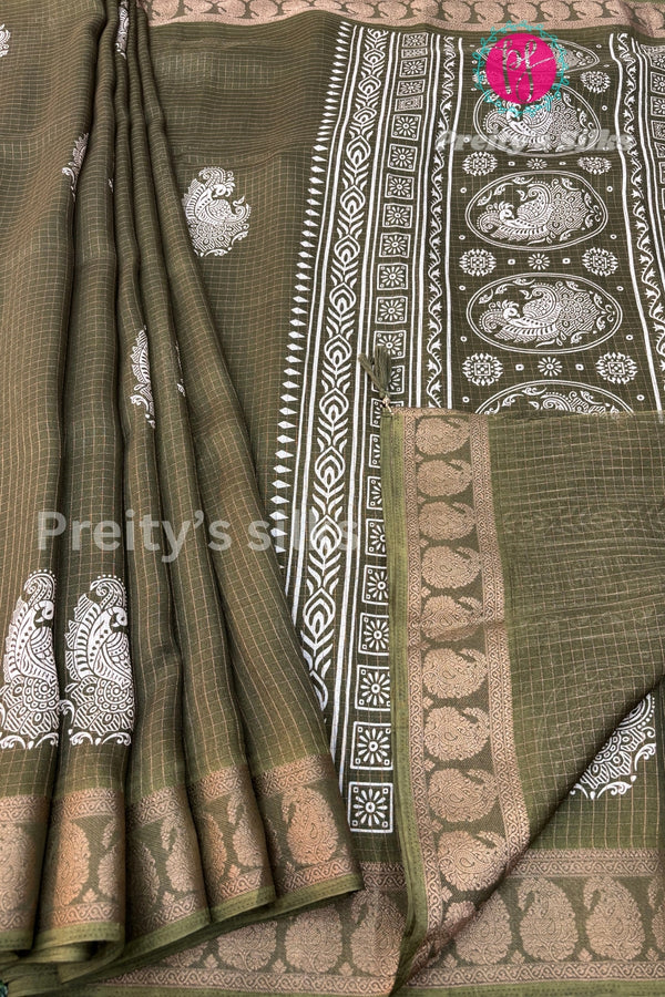 Semi Georgette Silk Saree