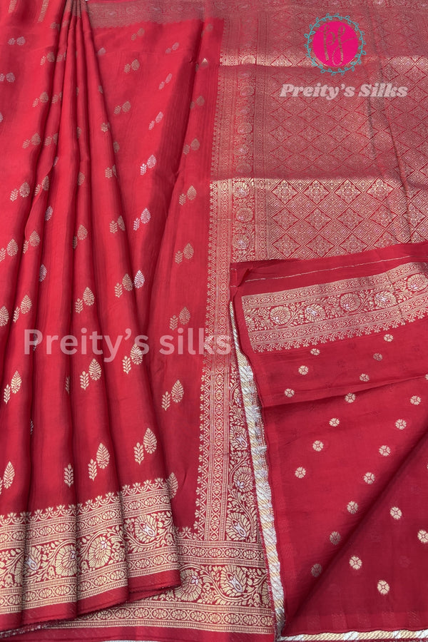 Semi Banarasi Crepe Silk Saree-PF79718