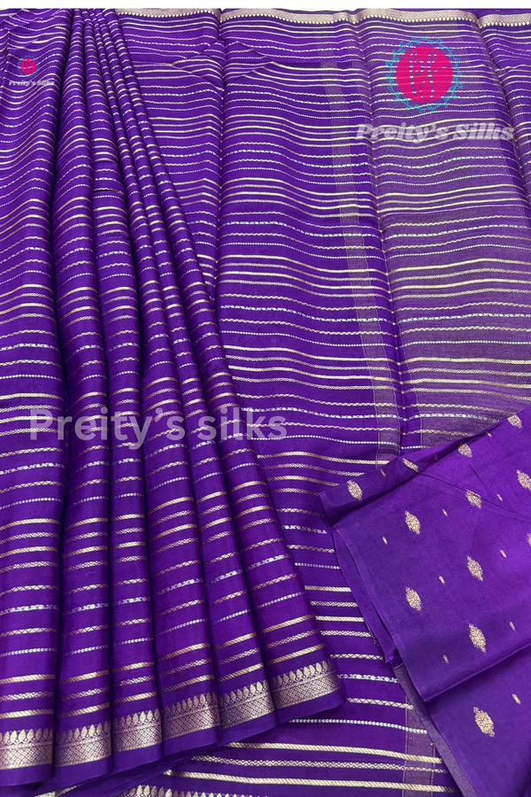 Semi Mysore Crepe Silk Saree