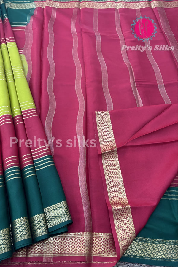 Pure Mysore Crepe Silk Saree-PF10451