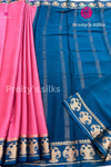 Pure Mysore Crepe Silk Saree- Gandaberunda border