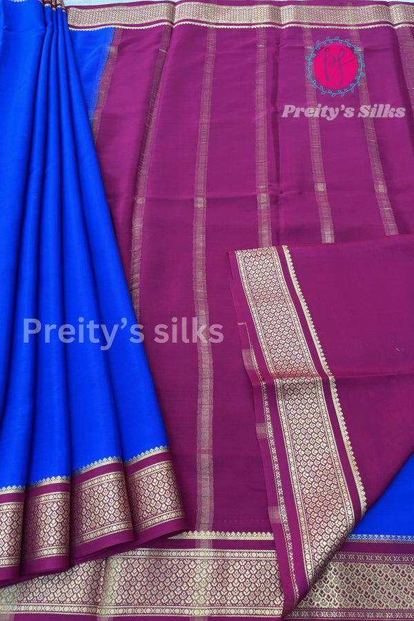 Pure Mysore Crepe Silk Saree-PF73901