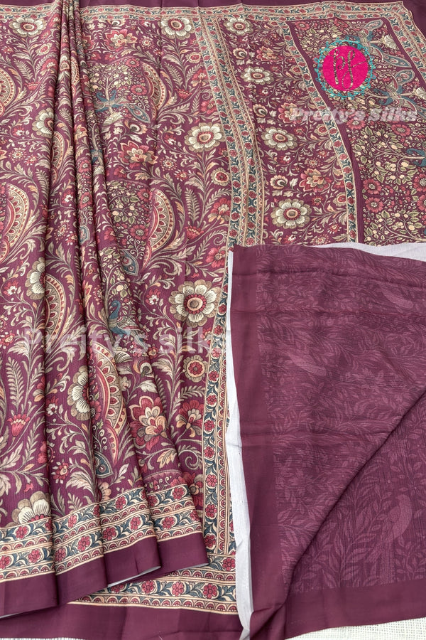 Semi Crepe Silk with Floral Printed saree -PF81116