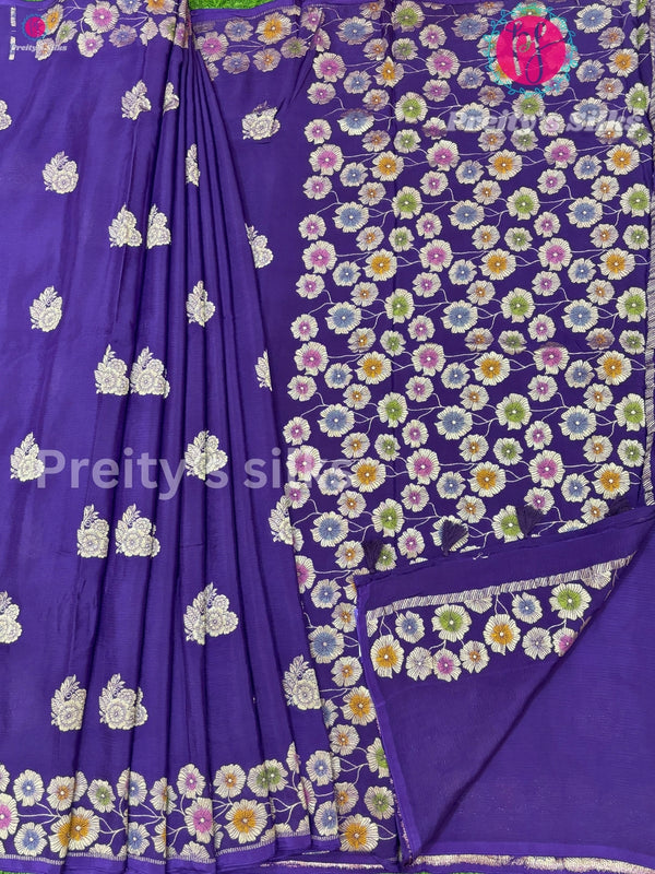 Semi Wrinkle Crepe Silk saree