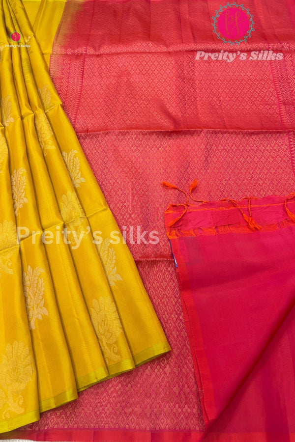 Half Pure Knachipuram Soft Silk Saree