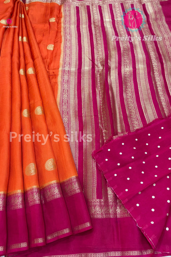 Viscose Crepe Silk saree