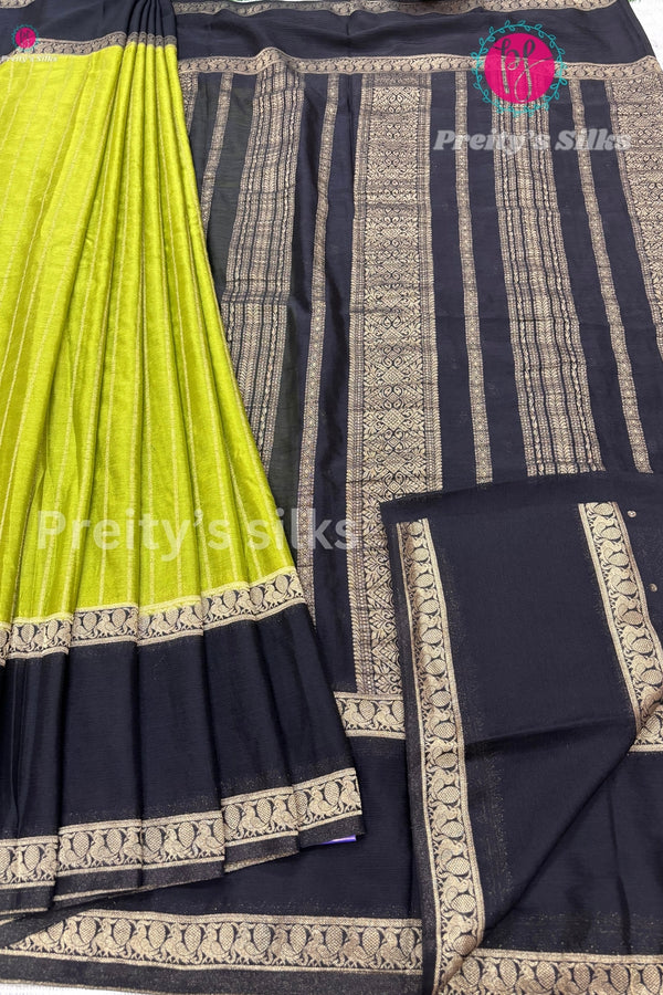 Semi Wrinkle Crepe Silk Saree