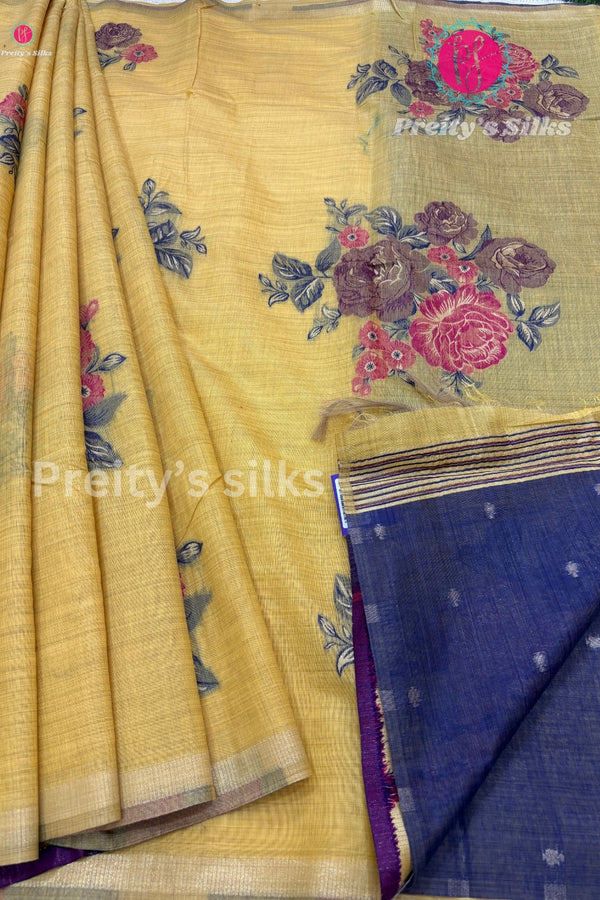 Cotton Blend Silk Saree