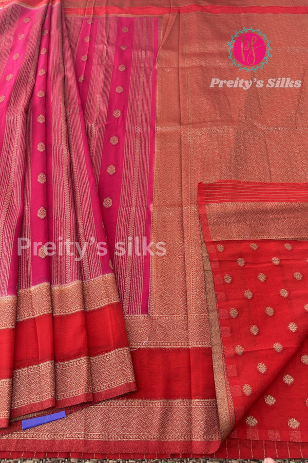 Semi Banarasi Georgette Silk Saree-PF72192