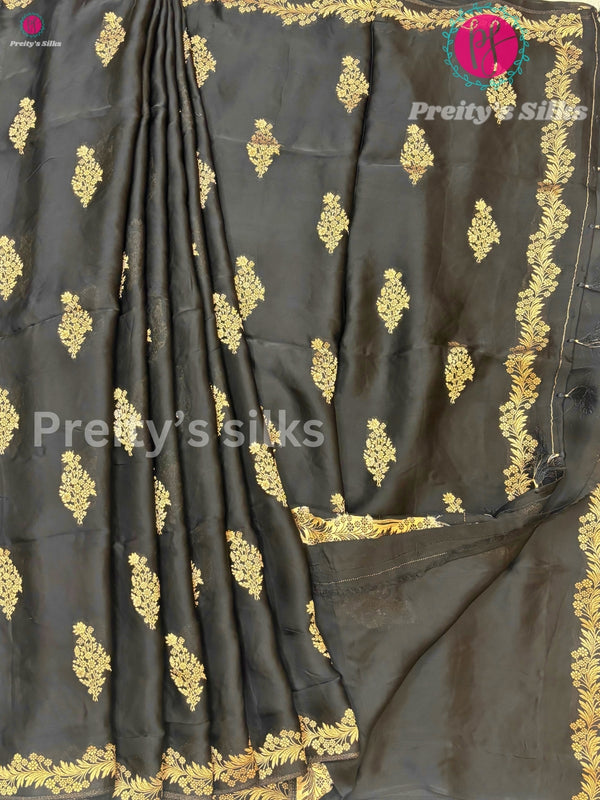 Satin Crepe Silk saree