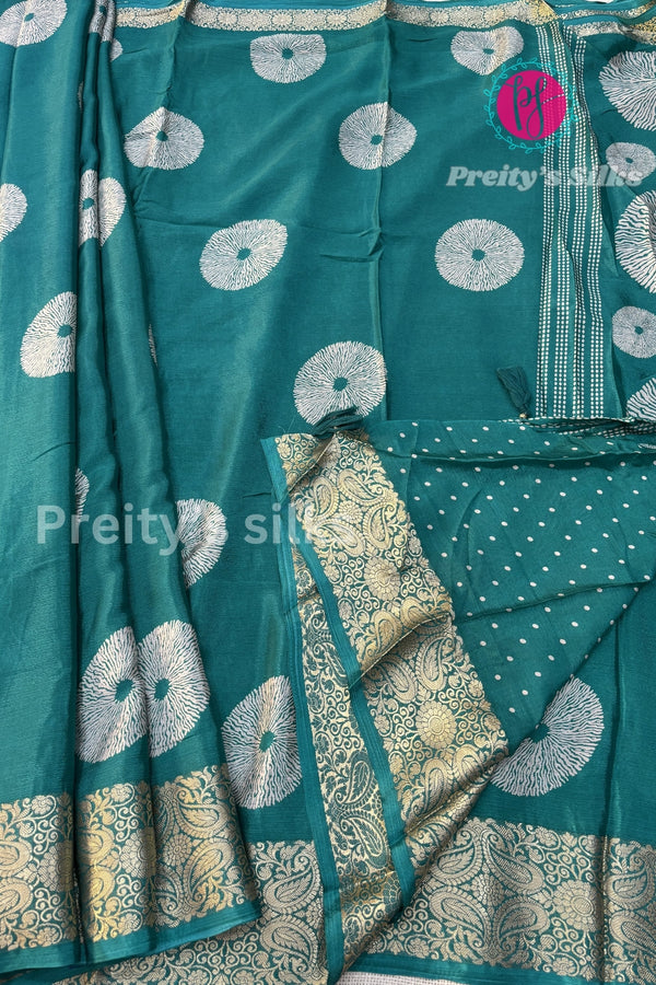 Semi Wrinkle Crepe Silk Saree- PF81997