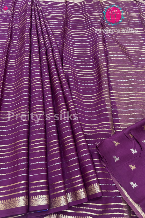 Semi Mysore Crepe Silk Saree