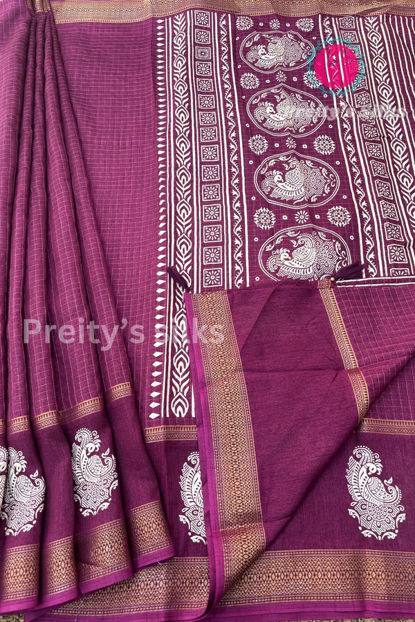 Semi Dola Silk Saree-PF68914