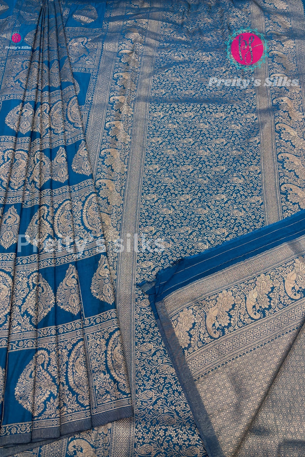 Semi Mysore Crepe Silk Saree- Brocade Design