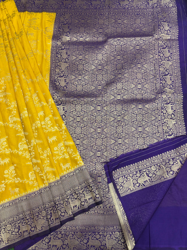 Semi Banarasi Georgette Silk Saree