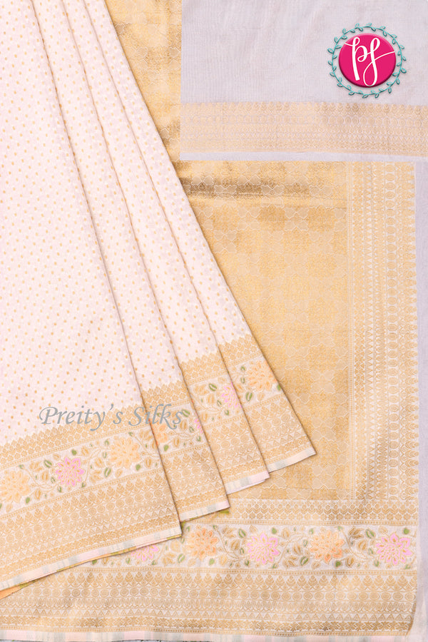 Semi Banarasi Crepe Silk Saree-PA00856