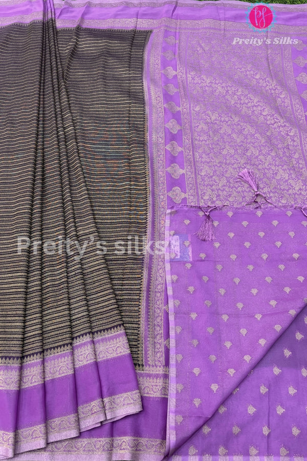 Semi Banarasi Georgette Silk Saree-PA01761