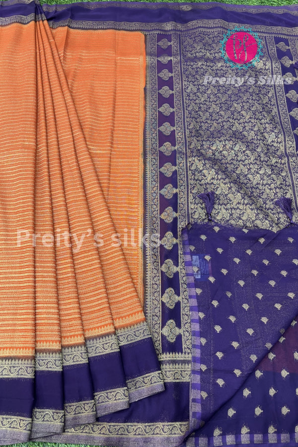 Semi Banarasi Georgette Silk Saree-PA01761