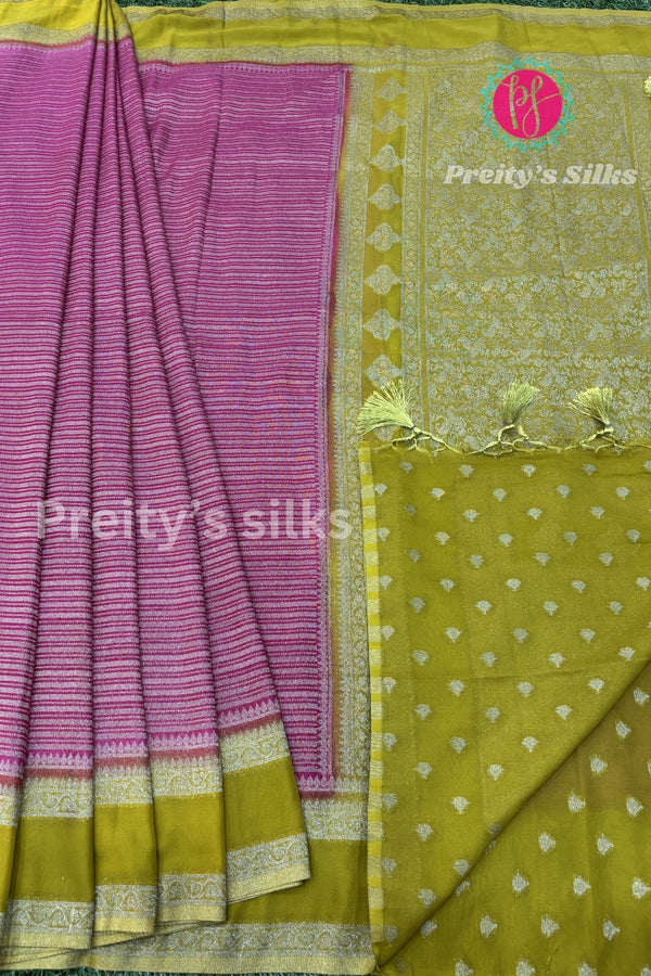 Semi Banarasi Georgette Silk Saree-PA01761