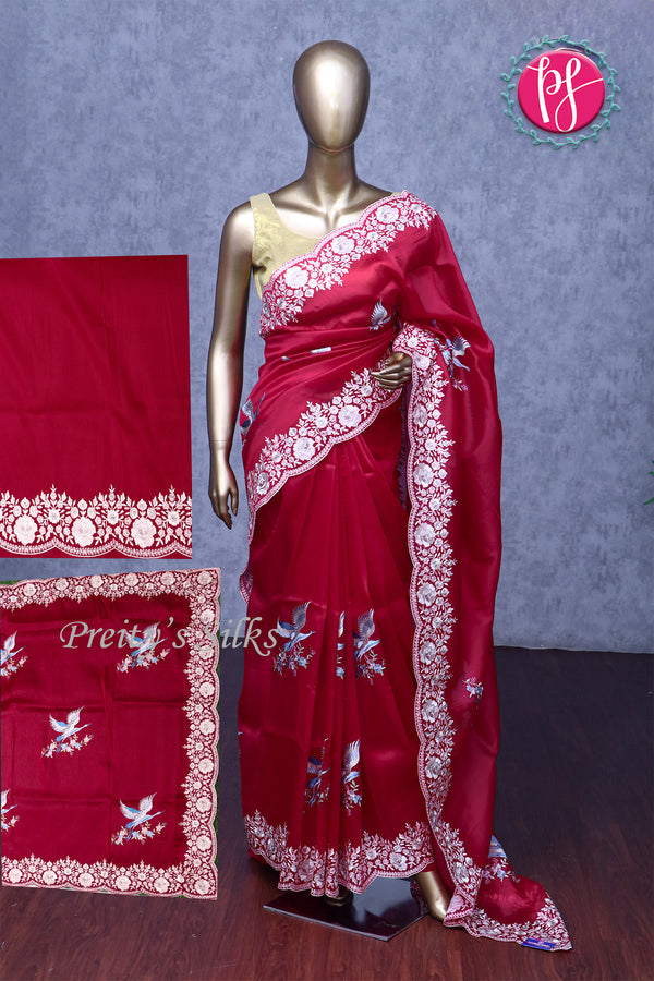 Tissue Organza Saree-PA05373