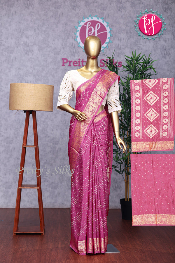 Semi wrinkle Crepe Silk Saree-PA06686