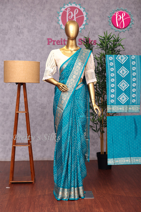 Semi wrinkle Crepe Silk Saree-PA06686